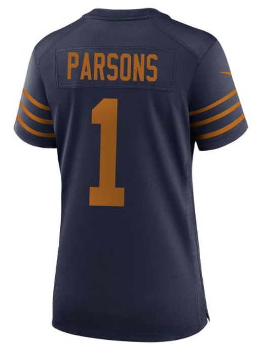 Women 2025 Green Bay Packers #1 Parsons blue Classic Nike game NFL Jersey->women nfl jersey->Women Jersey